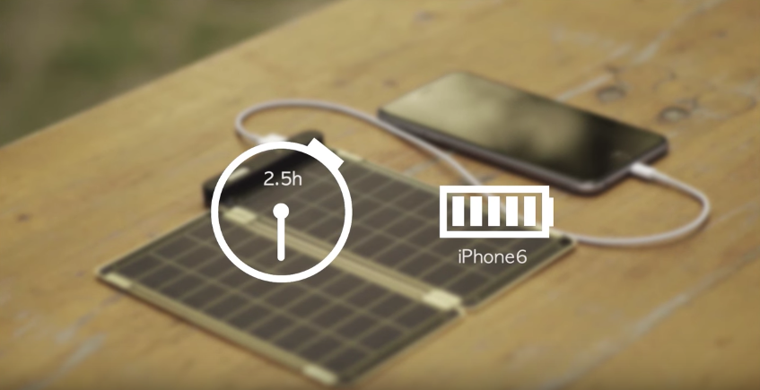 Solar Paper強調2.5小時就能為iPhone 6充滿電，既方便又快捷。