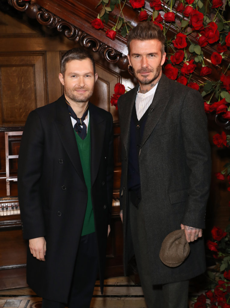 Kent & Curwen 創意總監Daniel Kearns與 David Beckham。