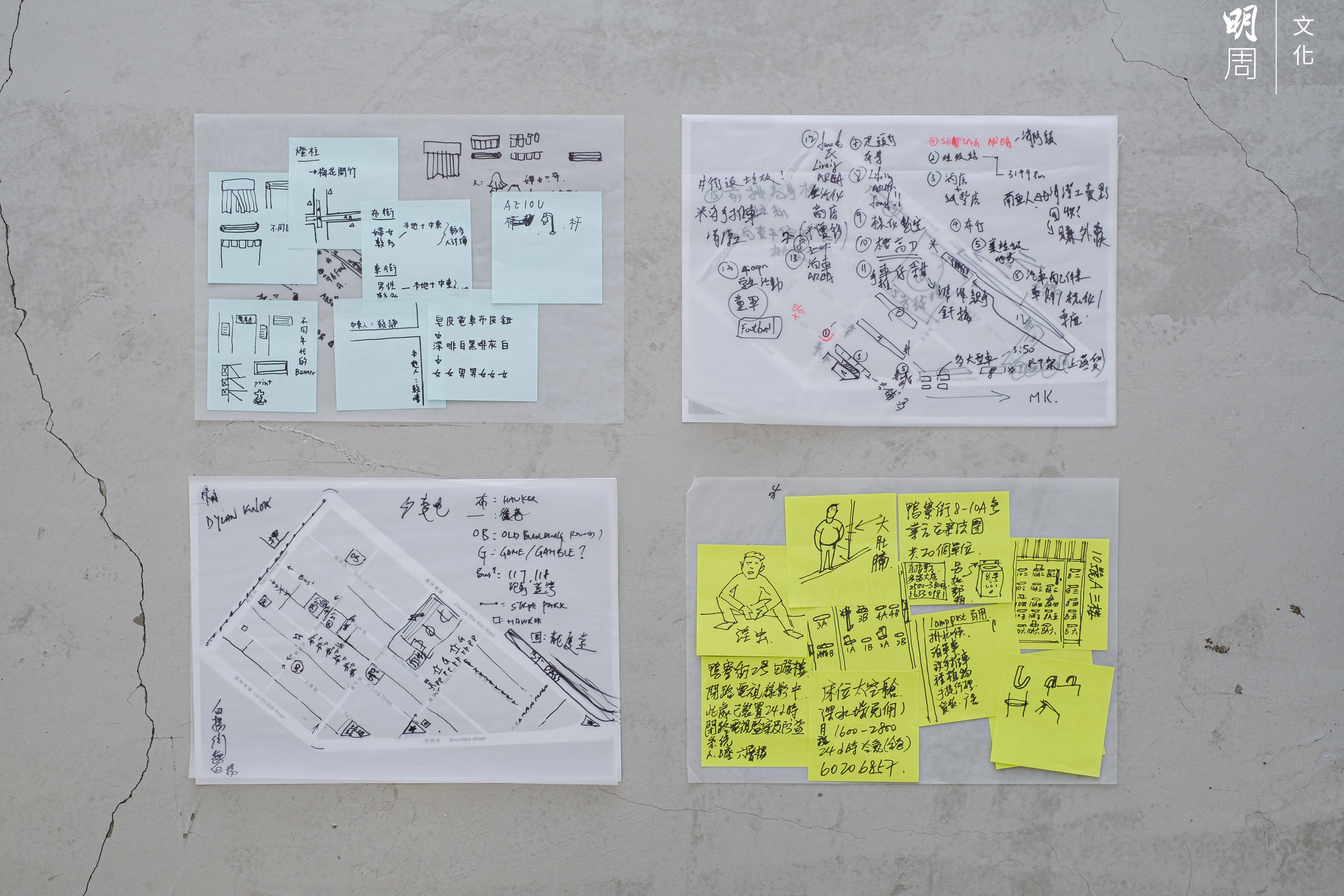 #City設計活動參加者游走深水埗街區後做的筆記