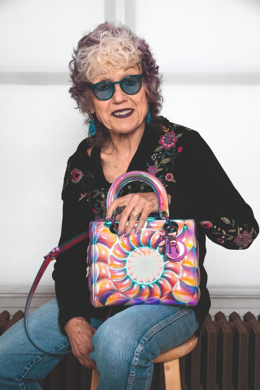 DIOR LADY ART LIMITED EDITION IN COLLABORATION WITH JUDY CHICAGO PHOTO BY DONALD WOODMAN