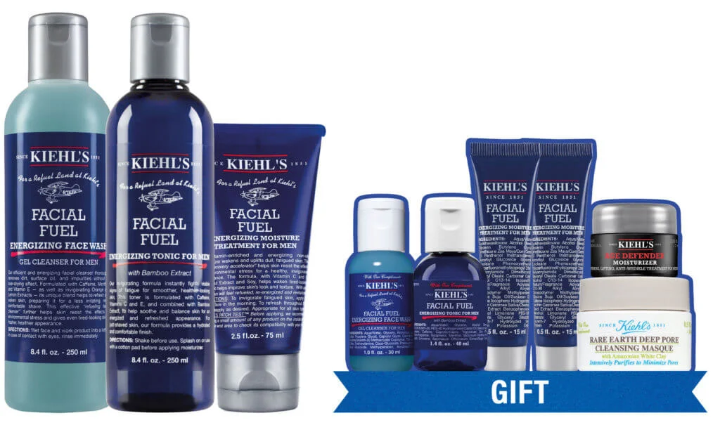 Kiehl’s男士全效護膚套裝 $680 