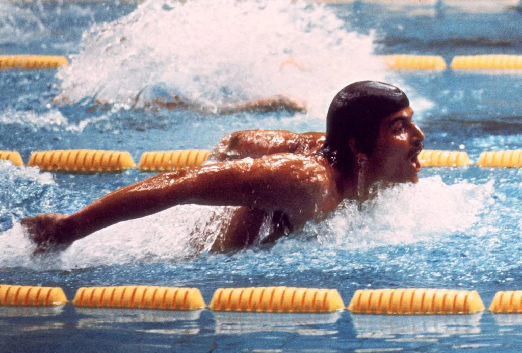 1972年慕尼黑奧運會上的「水怪」史畢茲（Mark Spitz）