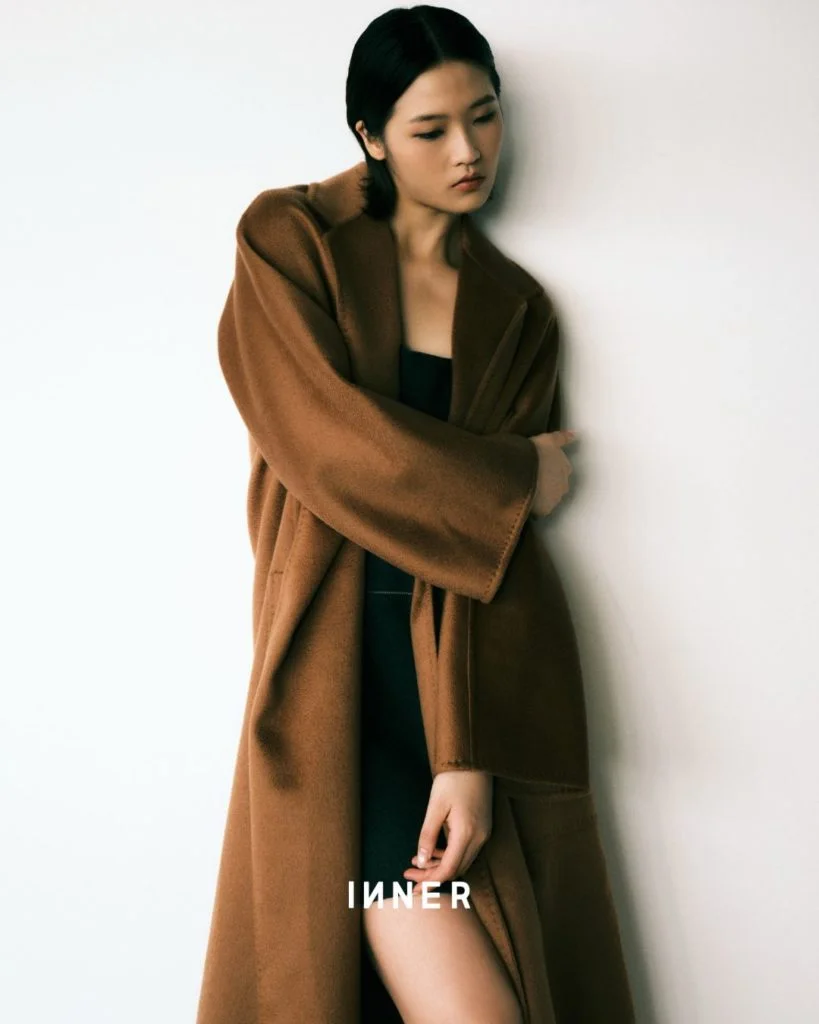 MAX MARA OVERSIZED COAT IN MARLED WOOL AND CASHMERE CLOTH STRAIGHT-FIT SHORT DRESS IN WOOL