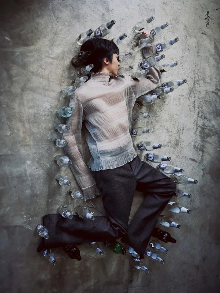 DIOR See-through shirt Grey Pants 