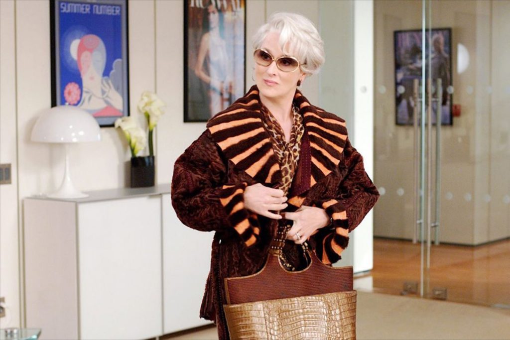 由影后Meryl Streep飾演的時尚總編Miranda Priestly