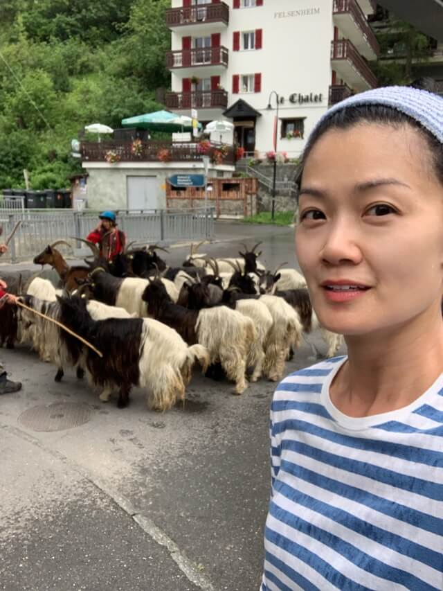 方健儀早前去瑞典旅行，早上四時許起牀看日出，再在馬特雄峰山腳下跑步，她亦非常享受這種健康生活。