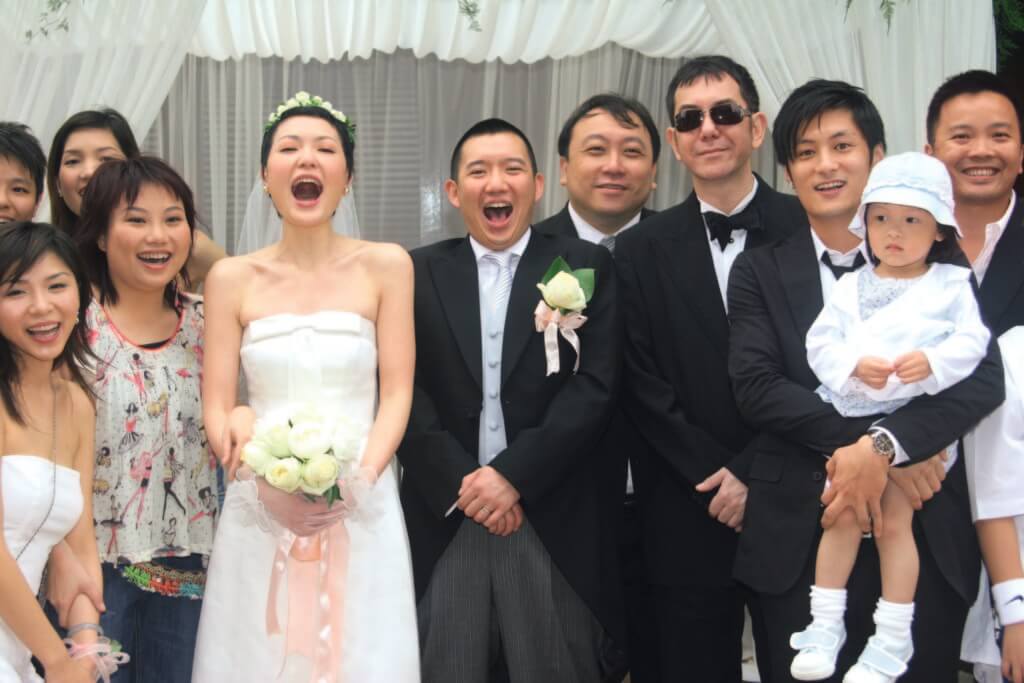 田蕊妮和杜汶澤○五年結婚，婚禮上有黃秋生、余文樂、王晶等眾星出席。